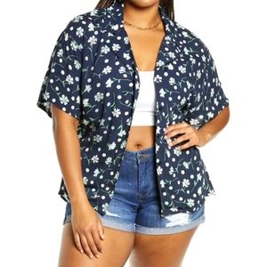BP plus size floral summer blouse /NWOT